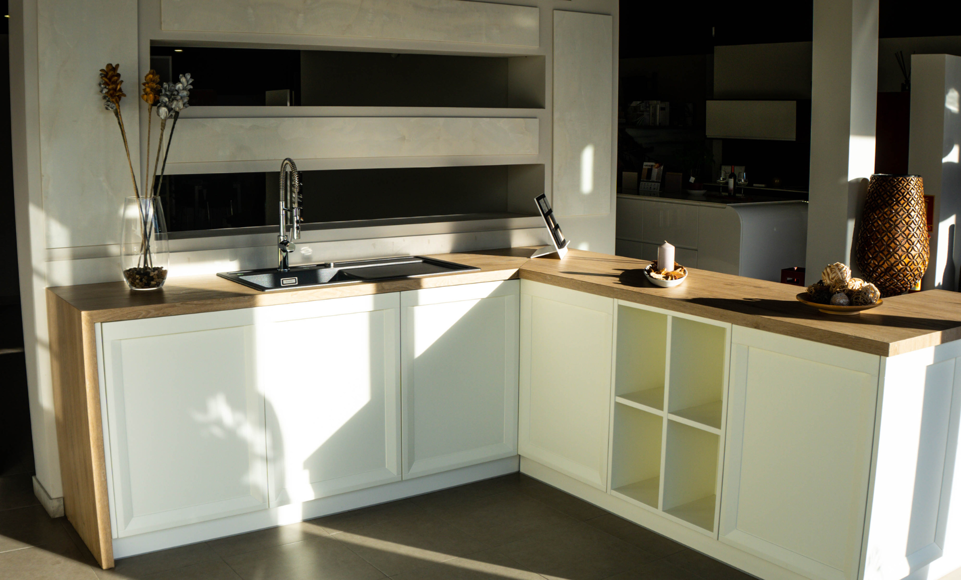 Cocina en tonos neutros